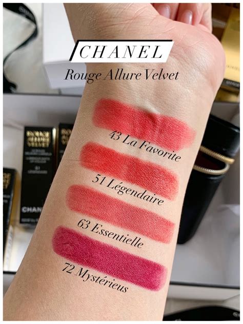 chanel rouge allure velvet swatches la fascinante|Chanel Rouge Allure shades.